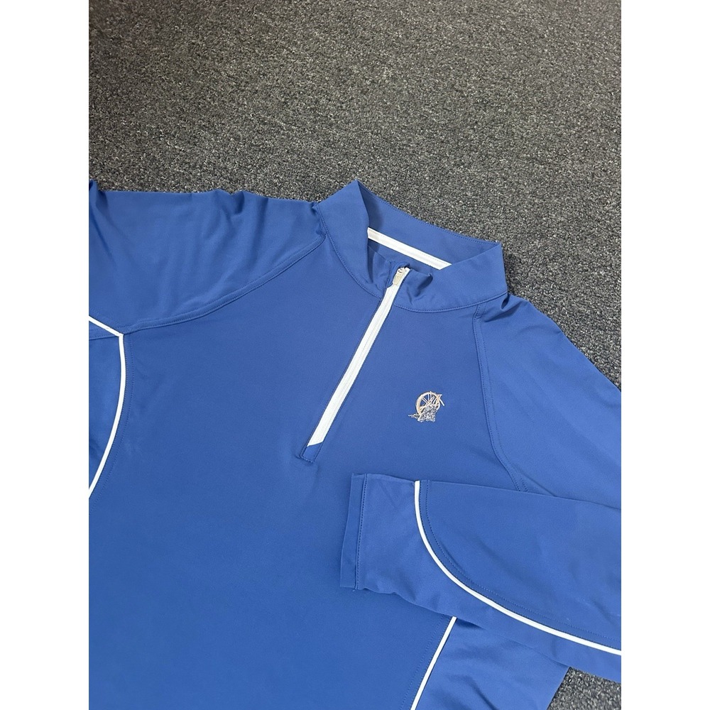 Peter Millar Golf Long Sleeve 1/4 Zip UPF 50 Blue Womens Size Large Outdoors